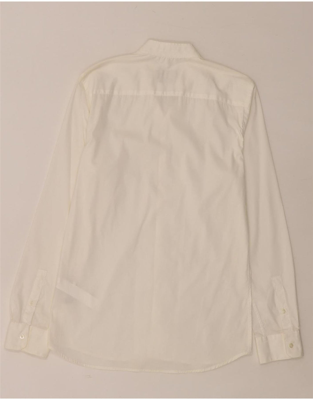 ZARA Mens Super Slim Fit Shirt Medium White Cotton
