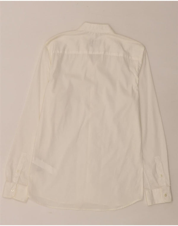 ZARA Mens Super Slim Fit Shirt Medium White Cotton