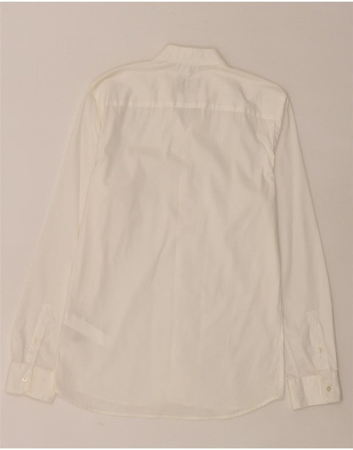 ZARA Mens Super Slim Fit Shirt Medium White Cotton