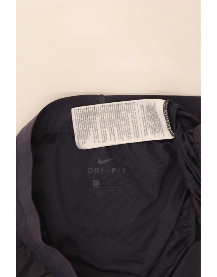 Nike Womens Dri Fit Sport Shorts UK 14 Large Navy Blue Polyester