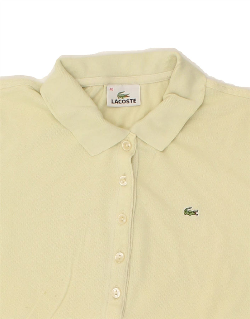 LACOSTE Womens Polo Shirt Size 40 Medium Yellow Cotton | Vintage Lacoste | Thrift | Second-Hand Lacoste | Used Clothing | Messina Hembry 