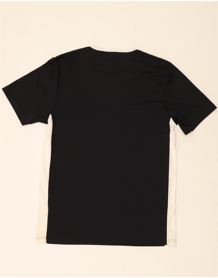 ADIDAS Mens Climalite T-Shirt Top Medium Black Colourblock Polyester Vintage Adidas and Second-Hand Adidas from Messina Hembry 