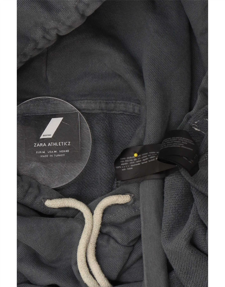 Zara Mens Hoodie Jumper Medium Navy Blue Cotton