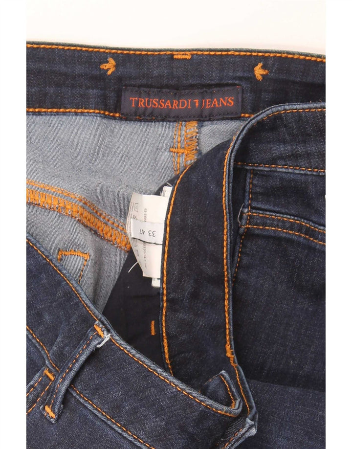 Trussardi Womens Slim Jeans W33 L30 Navy Blue