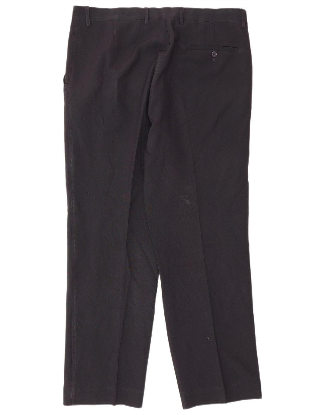 Marks & Spencer Mens Straight Suit Trousers W36 L31 Navy Blue Polyester
