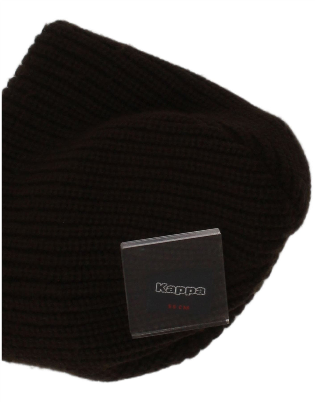 Kappa Mens Knit Beanie Hat Large Black Acrylic