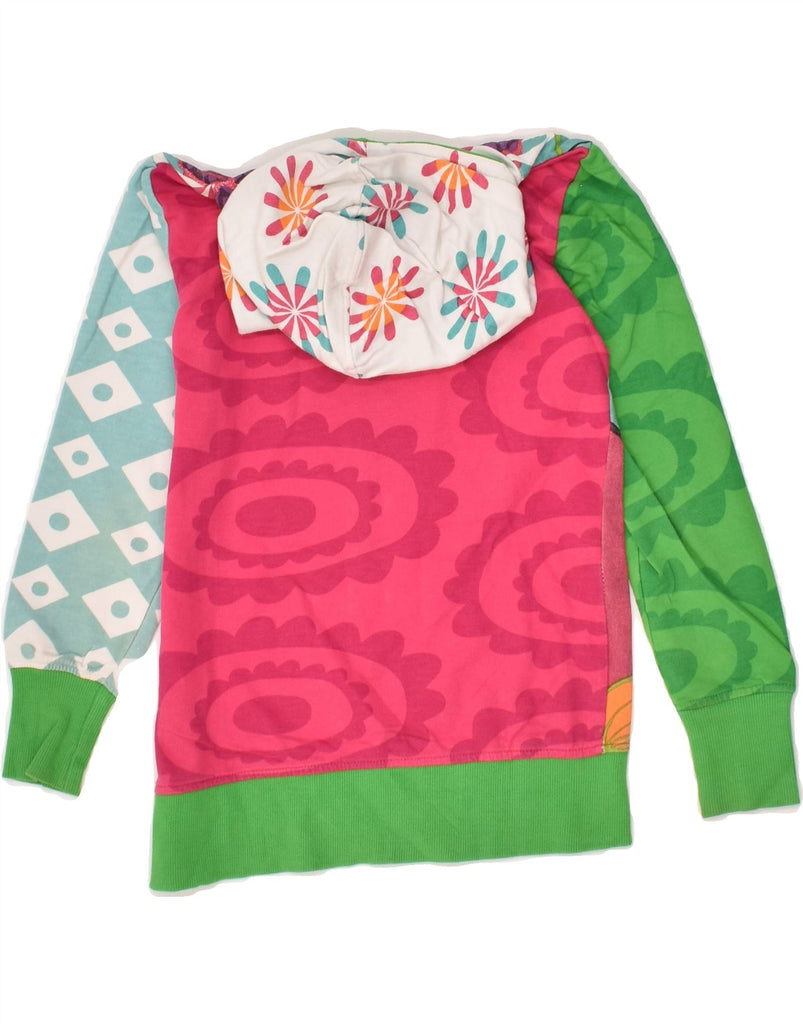 DESIGUAL Girls Graphic Hoodie Jumper 5-6 Years Multicoloured Floral Cotton | Vintage Desigual | Thrift | Second-Hand Desigual | Used Clothing | Messina Hembry 