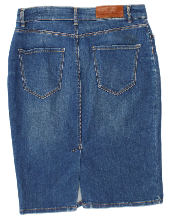 Massimo Dutti Womens Denim Skirt EU 38 Small W28 Blue