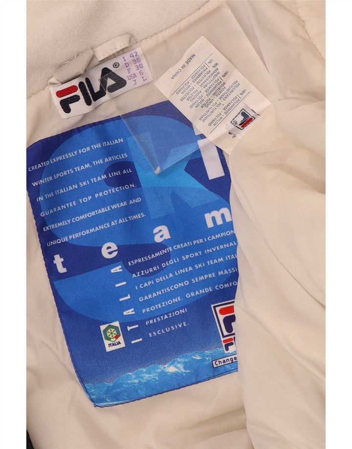 Fila Womens Italia Hooded Ski Jumpsuit IT 42 Medium Black Nylon