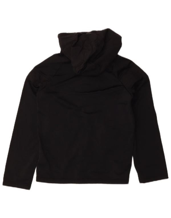 Nike Girls Hooded Tracksuit Top Jacket 12-13 Years Large Black Polyester