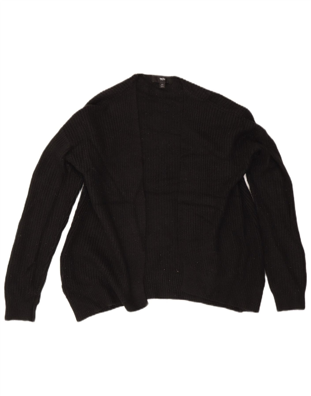 MOSSIMO Womens Oversized Open Cardigan Sweater UK 14 Medium Black Acrylic