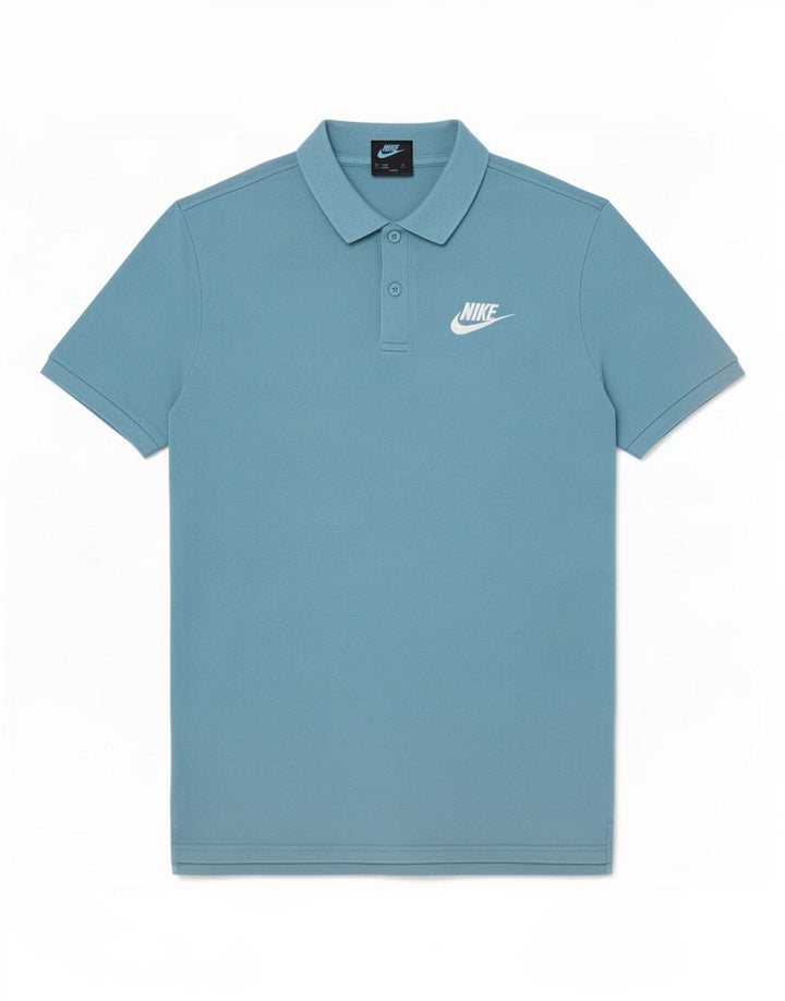 Nike Mens Polo Shirt Large Blue Cotton