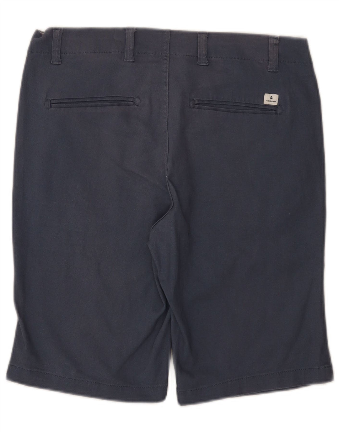 Jack & Jones Mens Chino Shorts Medium W32 Navy Blue Cotton