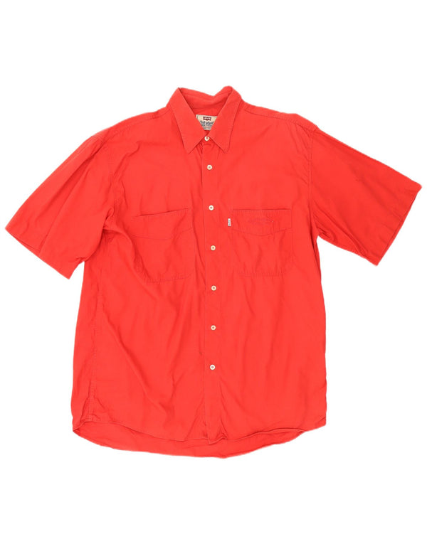 Levi's Mens Short Sleeve Shirt Large Red