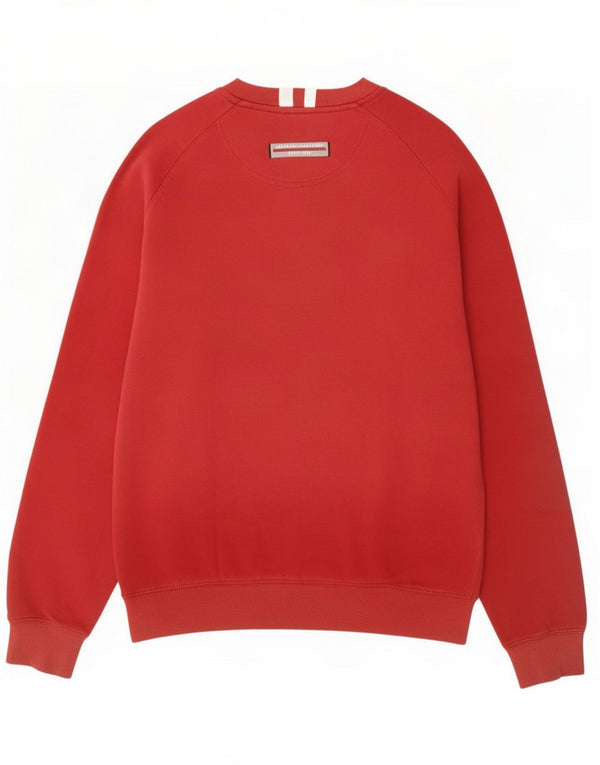 Nike Mens Sweatshirt Jumper UK 36/38 Small Red Striped Cotton