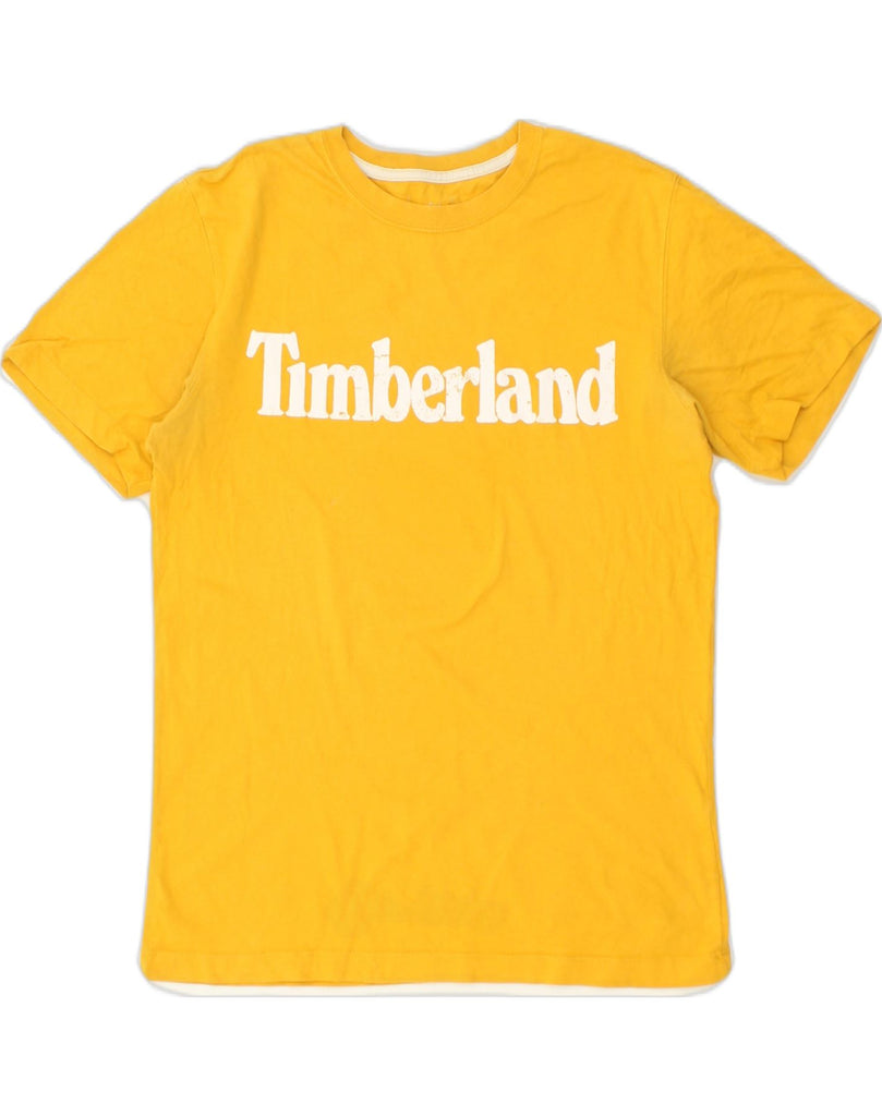 TIMBERLAND Mens Regular Fit Graphic T-Shirt Top Small Yellow Cotton | Vintage Timberland | Thrift | Second-Hand Timberland | Used Clothing | Messina Hembry 