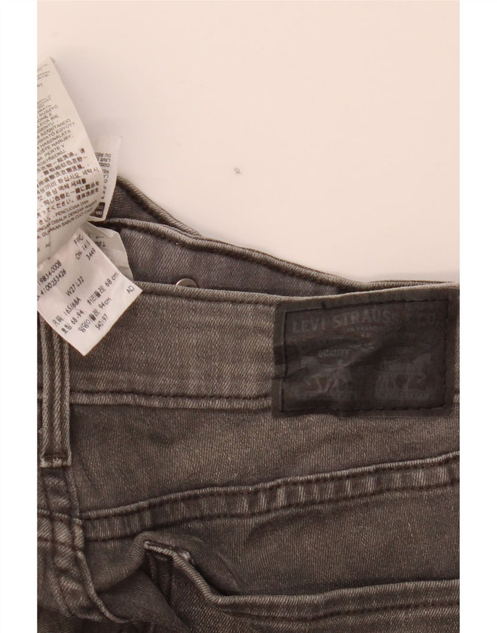 Levi's Womens 511 Curvy Skinny Jeans W27 L30 Grey Cotton
