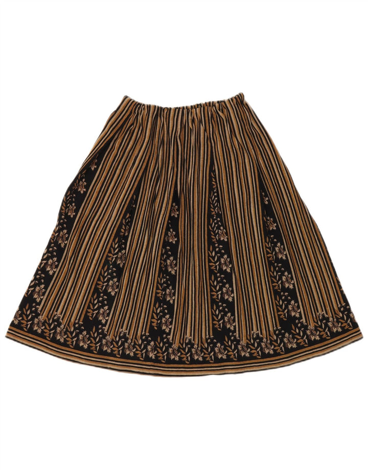 Vintage Womens A-Line Skirt W30 Medium Black Striped