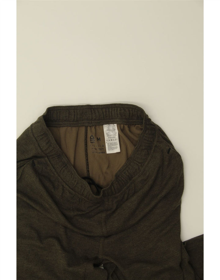 REEBOK Mens Tracksuit Trousers Medium Khaki Polyester Vintage Reebok and Second-Hand Reebok from Messina Hembry 