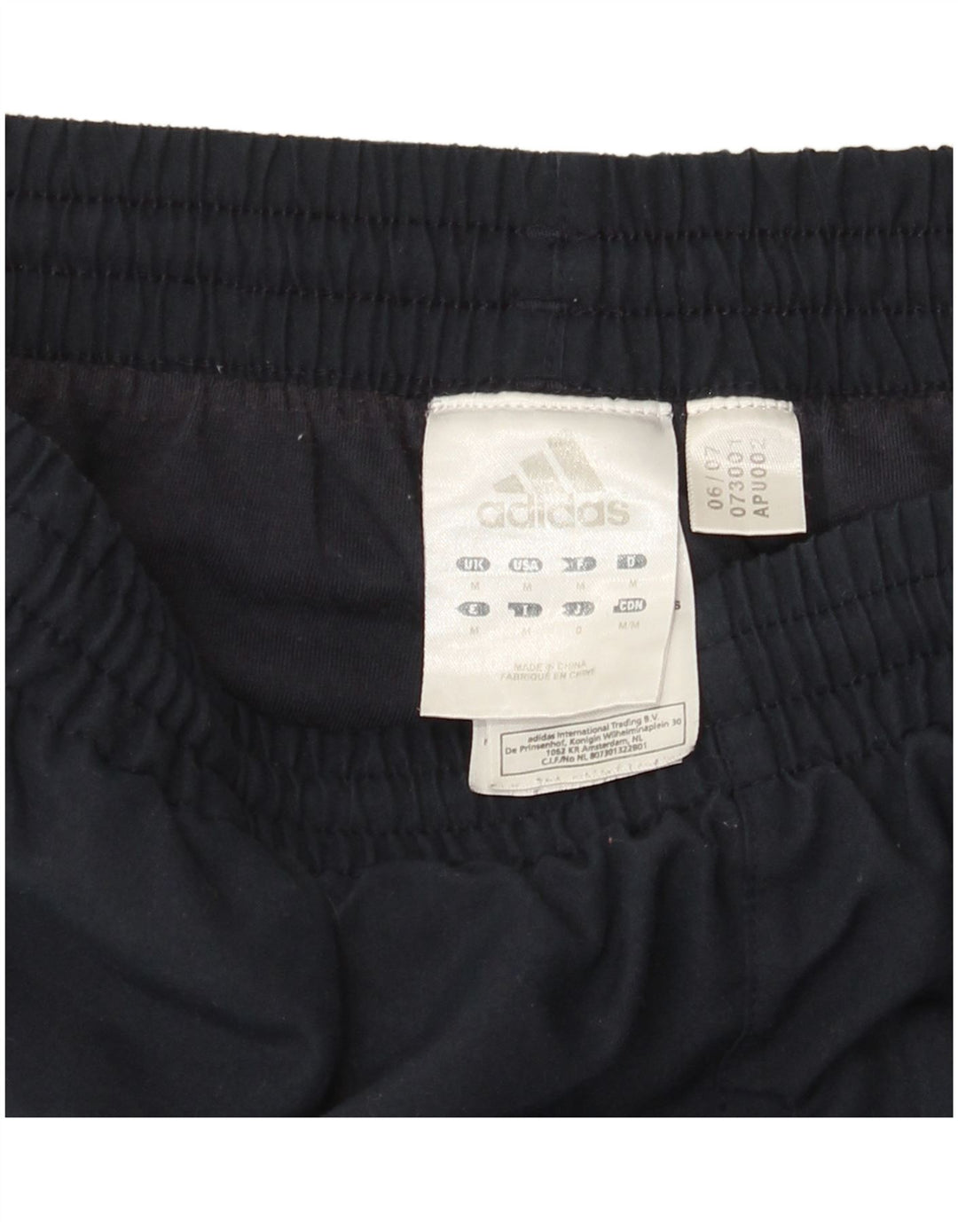 Adidas Mens Tracksuit Trousers Medium  Navy Blue Polyester