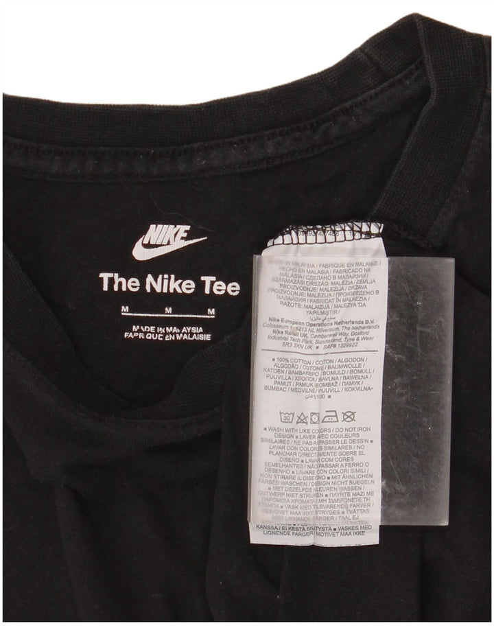 NIKE Mens T-Shirt Top Medium Black Cotton