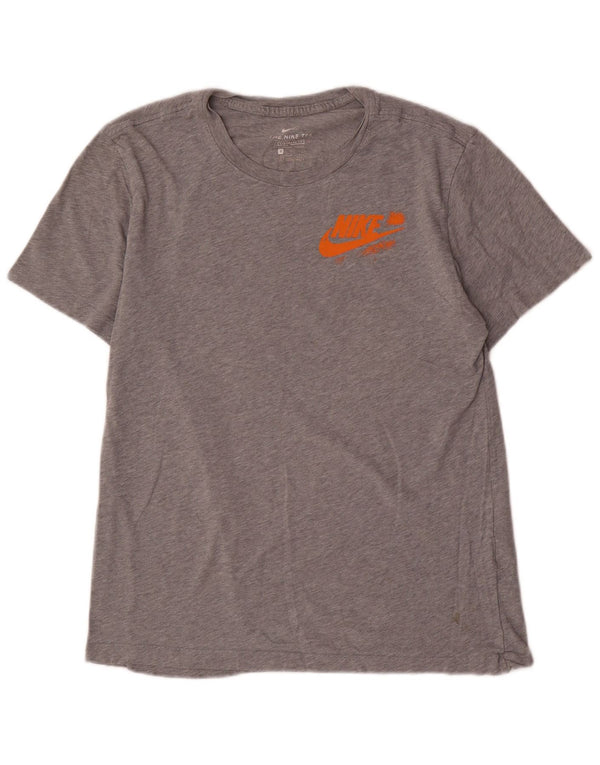 Nike Mens Standard Fit Graphic T-Shirt Top Small Grey Flecked Cotton