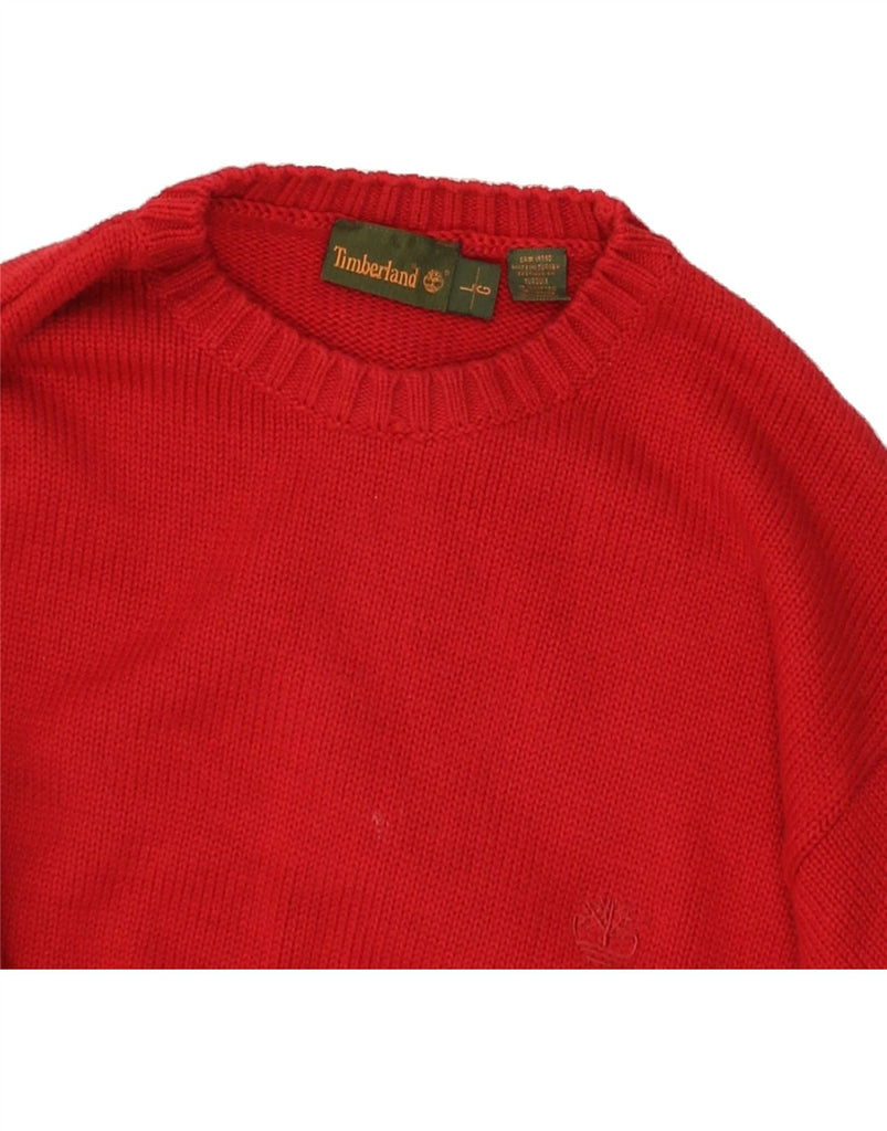 TIMBERLAND Mens Crew Neck Jumper Sweater Large Red Cotton | Vintage Timberland | Thrift | Second-Hand Timberland | Used Clothing | Messina Hembry 