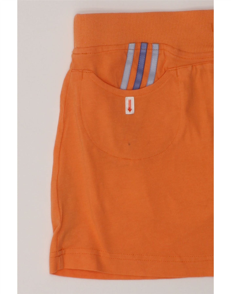 ADIDAS Girls Mini Skirt 7-8 Years W26 Orange Cotton | Vintage Adidas | Thrift | Second-Hand Adidas | Used Clothing | Messina Hembry 