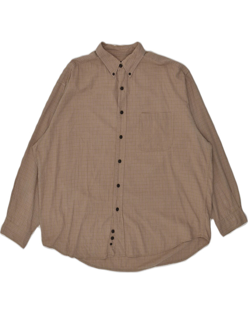 EDDIE BAUER Mens Shirt XL Beige Check Cotton | Vintage Eddie Bauer | Thrift | Second-Hand Eddie Bauer | Used Clothing | Messina Hembry 