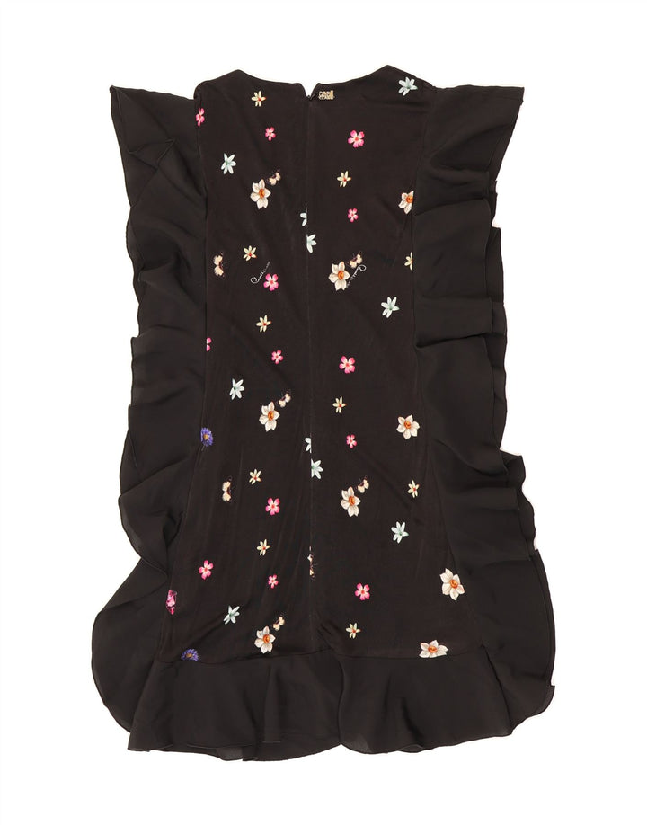 ROBERTO CAVALLI Womens Sleeveless Shift Dress US 6 Medium Black Floral Vintage Roberto Cavalli and Second-Hand Roberto Cavalli from Messina Hembry 