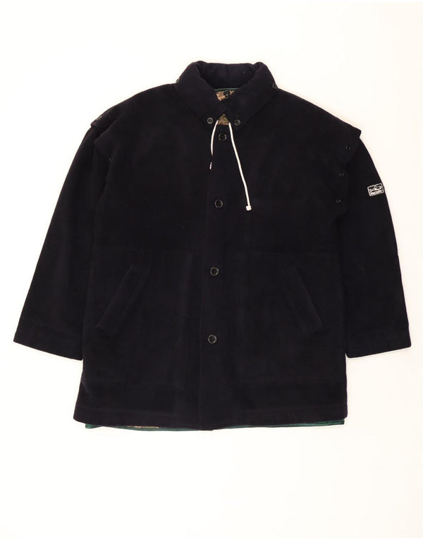 Orcinus Mens Windbreaker Jacket IT 50 Large Navy Blue Wool