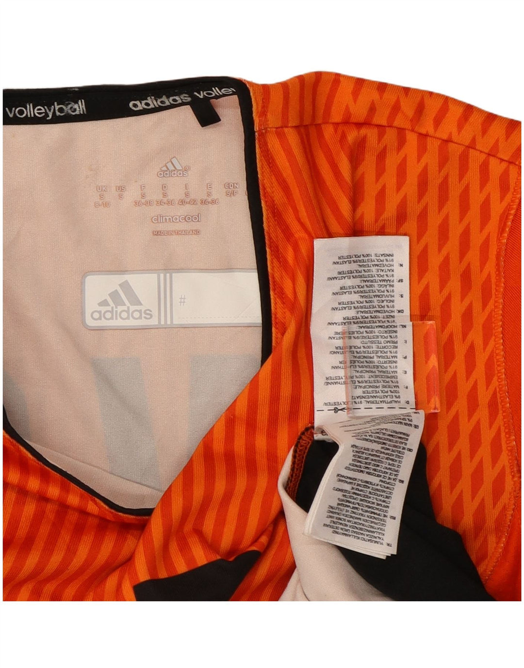 Adidas Womens Climacool Graphic Top Long Sleeve UK 10 Small Orange
