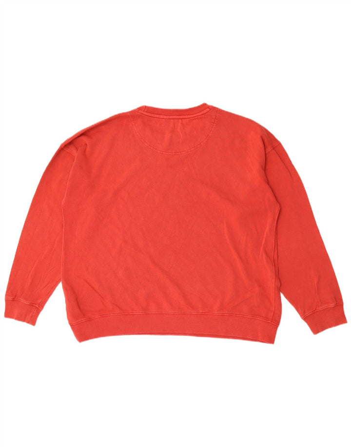 Fat Face Womens Oversized Sweatshirt Jumper UK 16 Large Red Cotton