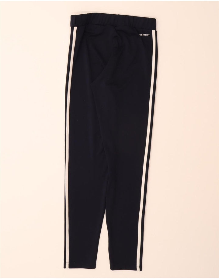 ADIDAS Girls Aeroready Leggings 13-14 Years  Navy Blue Polyester