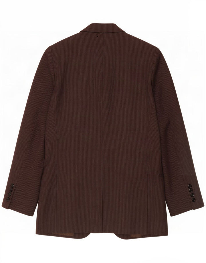 Dolce & Gabbana Mens 3 Button Blazer Jacket UK 36 Small Brown Pinstripe