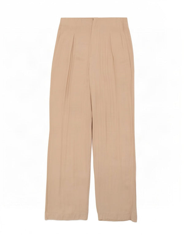 Zara Womens High Waist Pegged Casual Trousers Medium W28 L33 Beige Viscose