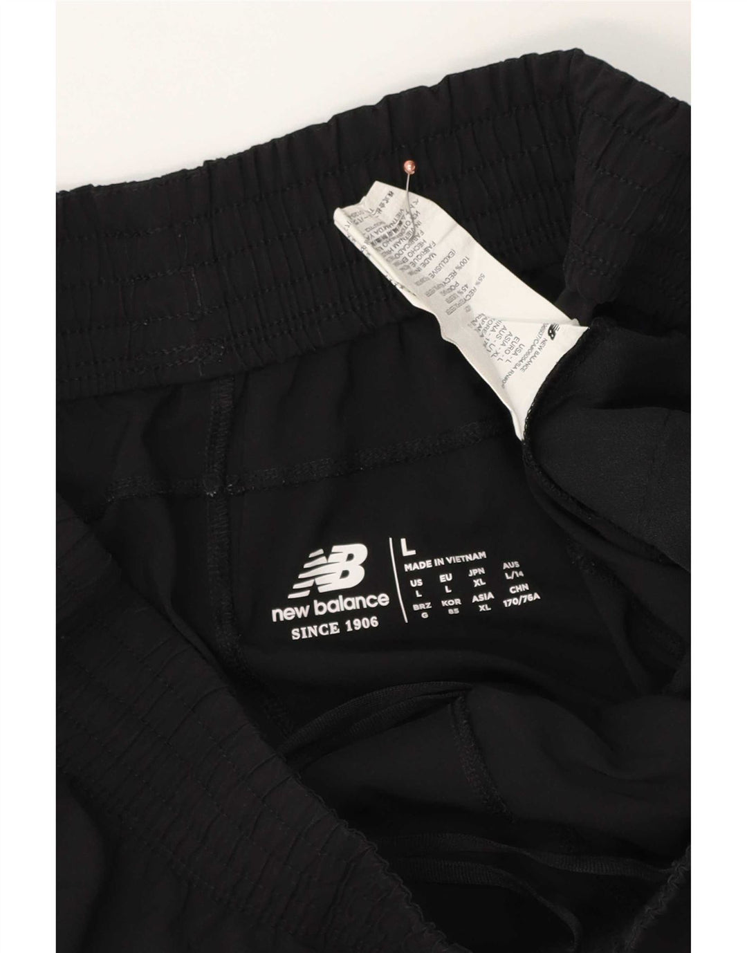New Balance Mens Sport Shorts Large Black Polyester