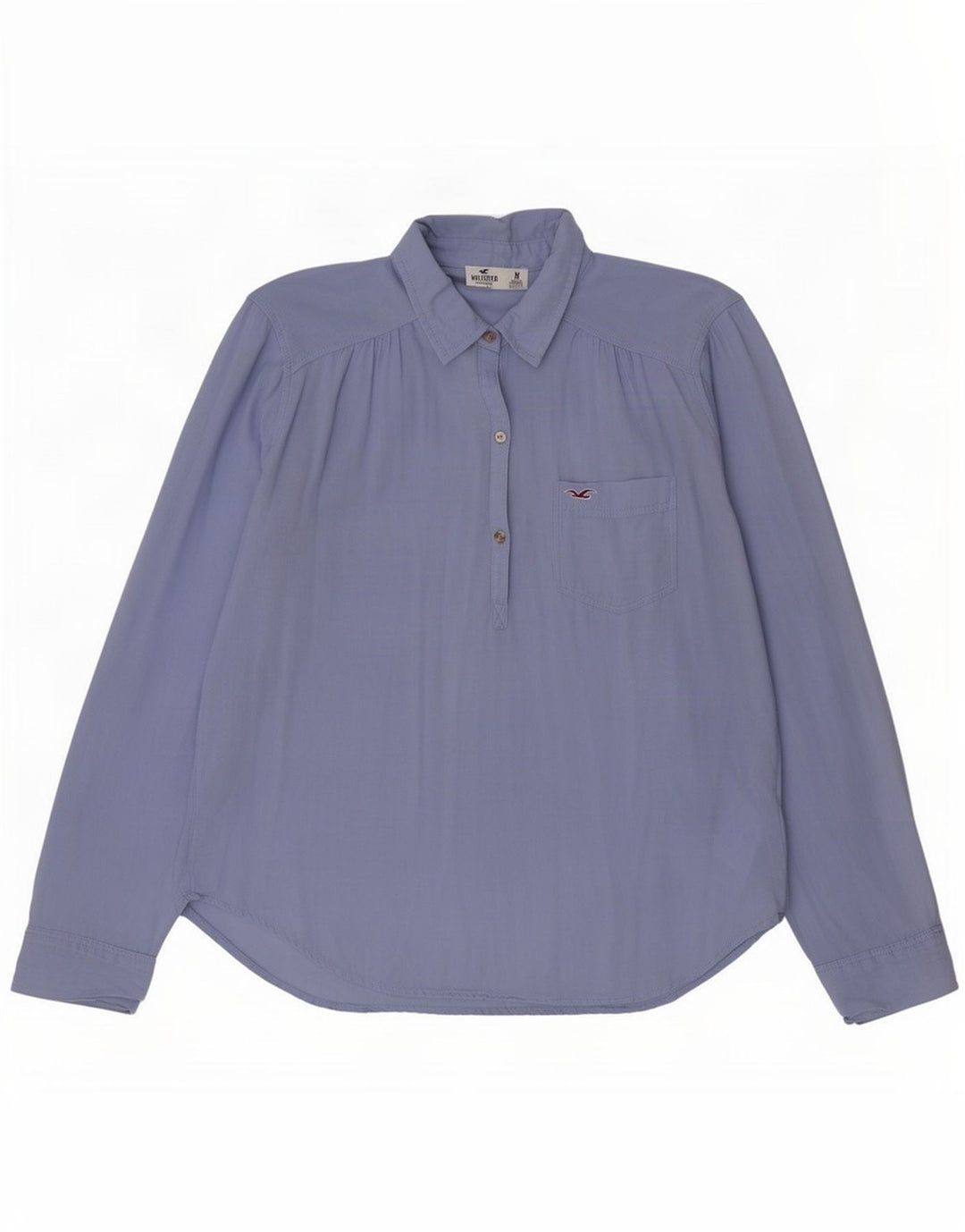 Hollister Womens Pullover Shirt UK 14 Medium Blue Cotton