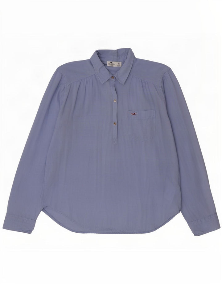 Hollister Womens Pullover Shirt UK 14 Medium Blue Cotton
