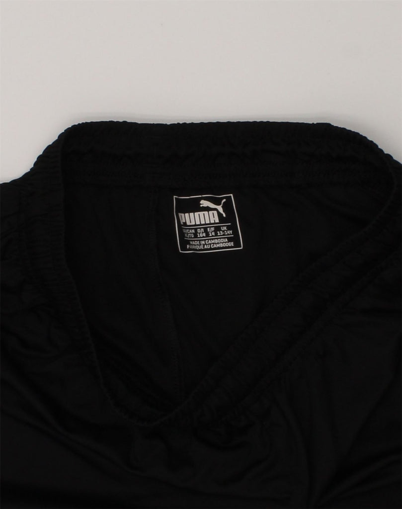 PUMA Boys Sport Shorts 13-14 Years Black Polyester | Vintage Puma | Thrift | Second-Hand Puma | Used Clothing | Messina Hembry 