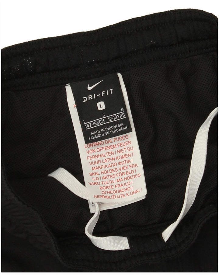Nike Boys Dri Fit Windbreaker Trousers 12-13 Years Large Black Polyester
