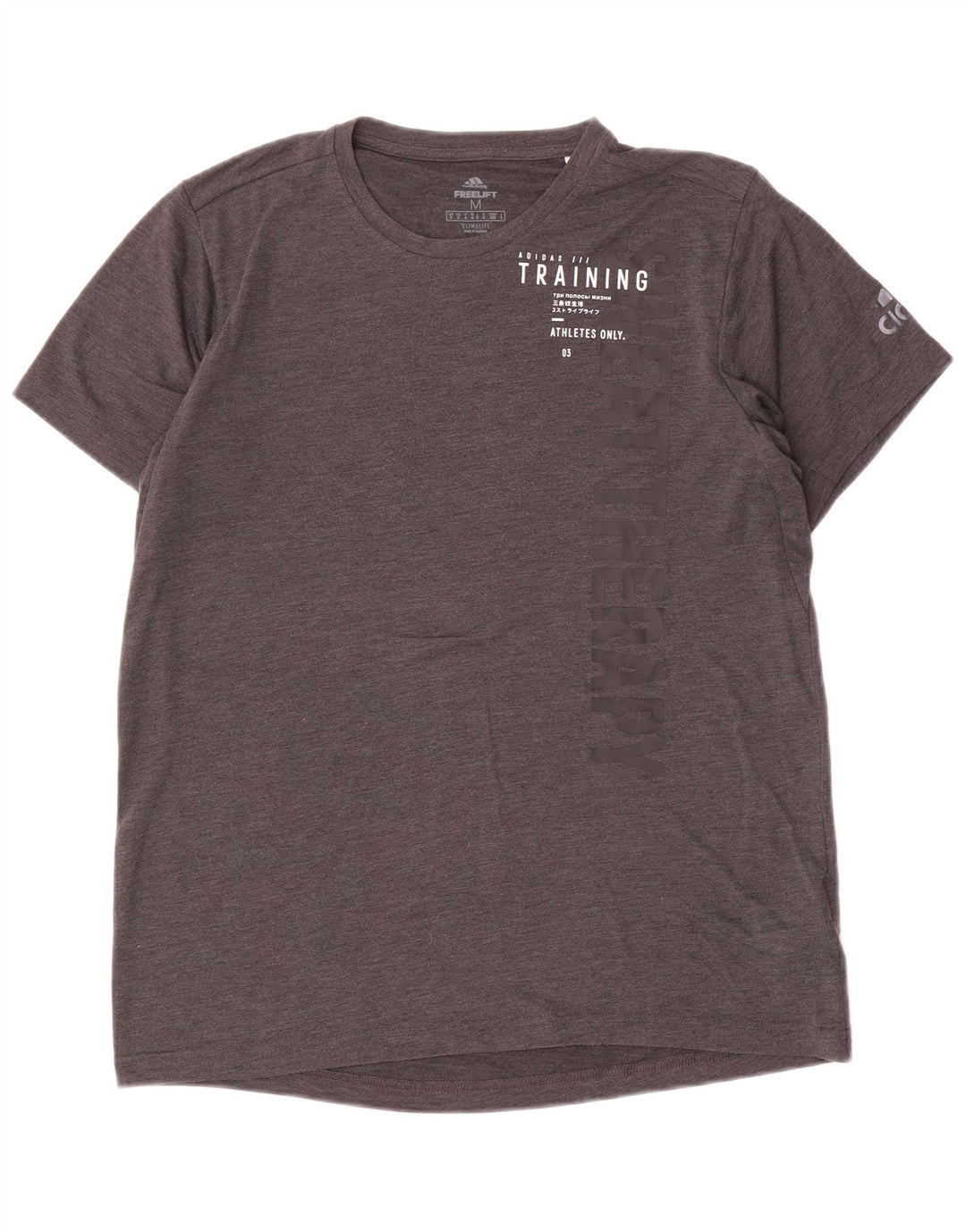 Adidas Mens Climalite Graphic T-Shirt Top Medium Grey Polyester