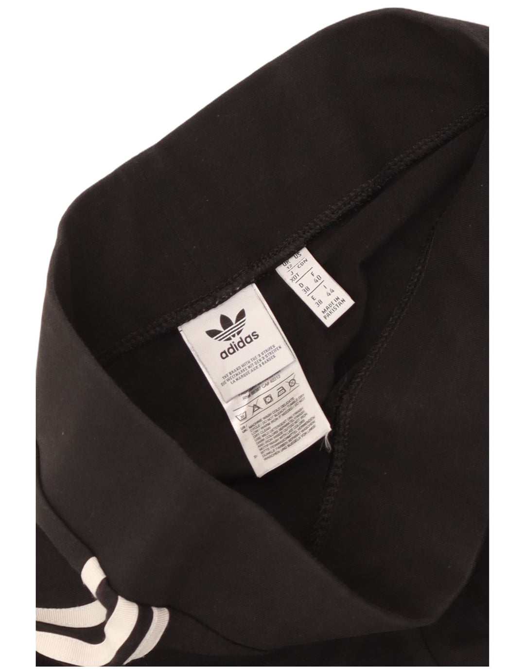 Adidas Womens Leggings UK 12 Medium  Black Cotton