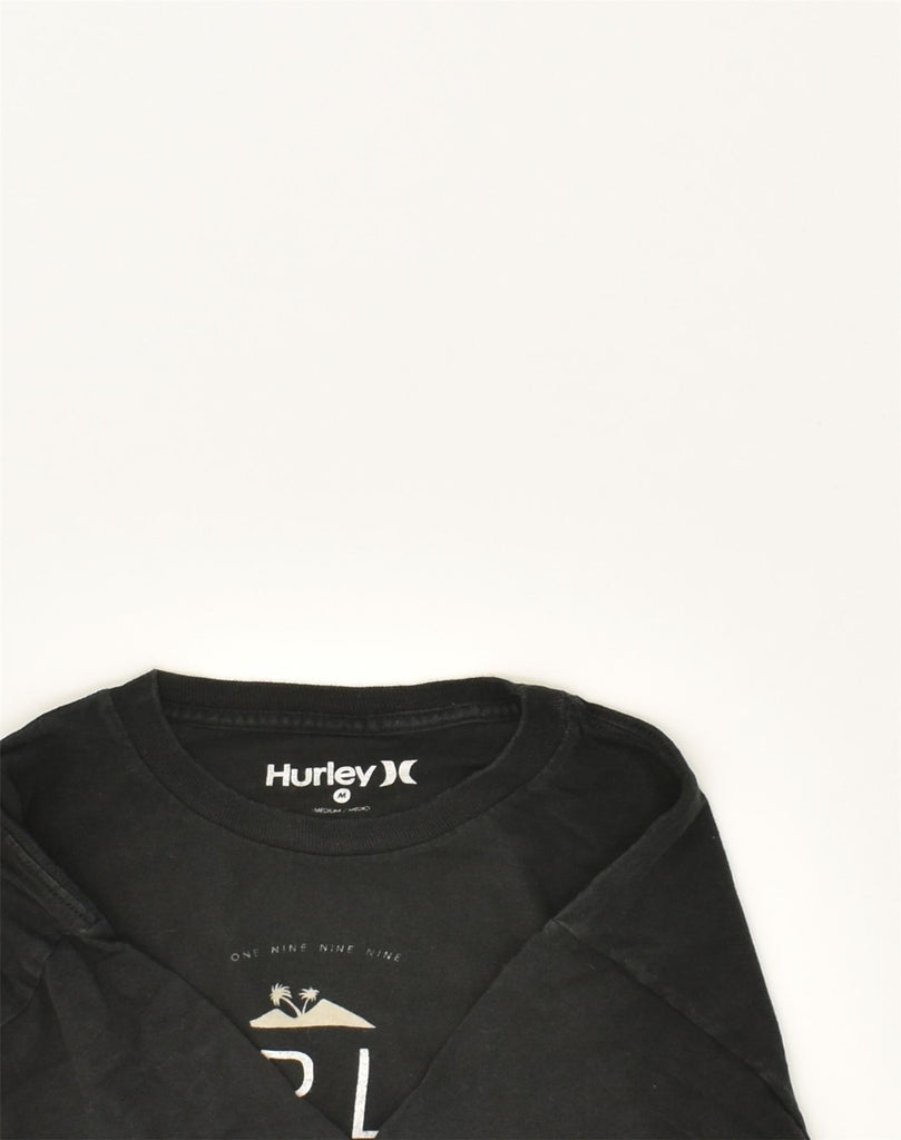 HURLEY Mens Graphic T-Shirt Top Medium Black Cotton | Vintage Hurley | Thrift | Second-Hand Hurley | Used Clothing | Messina Hembry 