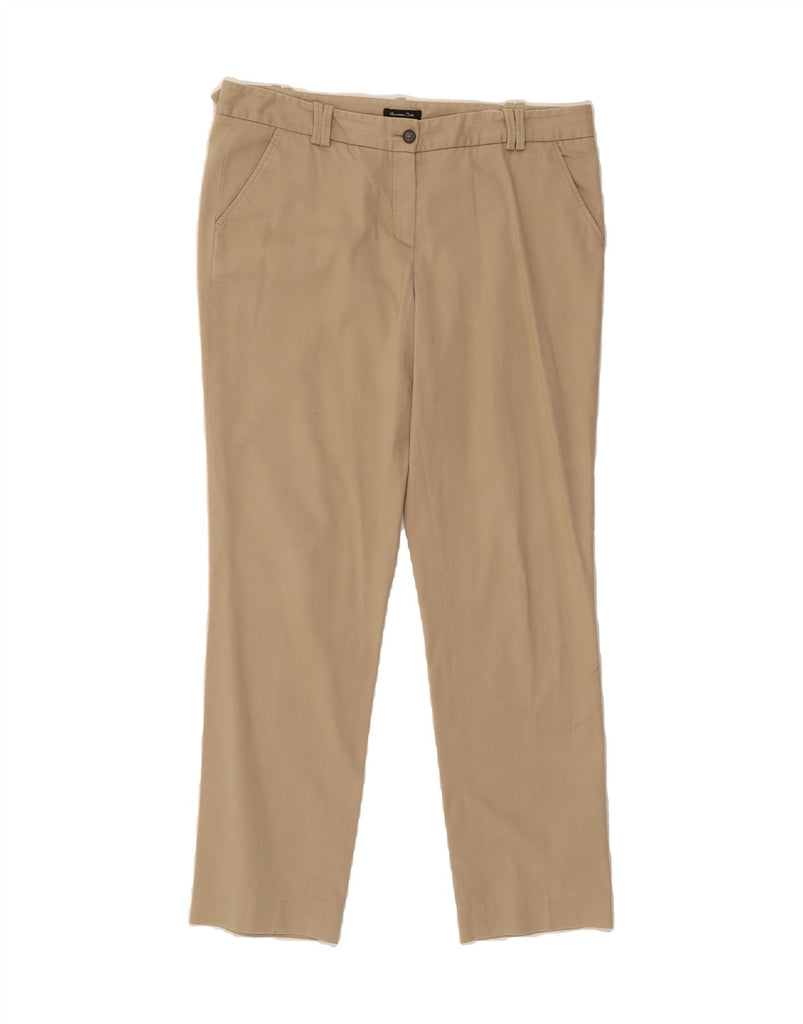 MASSIMO DUTTI Womens Slim Chino Trousers W34 L29 Beige Viscose Vintage Massimo Dutti and Second-Hand Massimo Dutti from Messina Hembry 