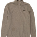 Conte of Florence Mens Zip Neck Sweatshirt Jumper Medium Grey Flecked