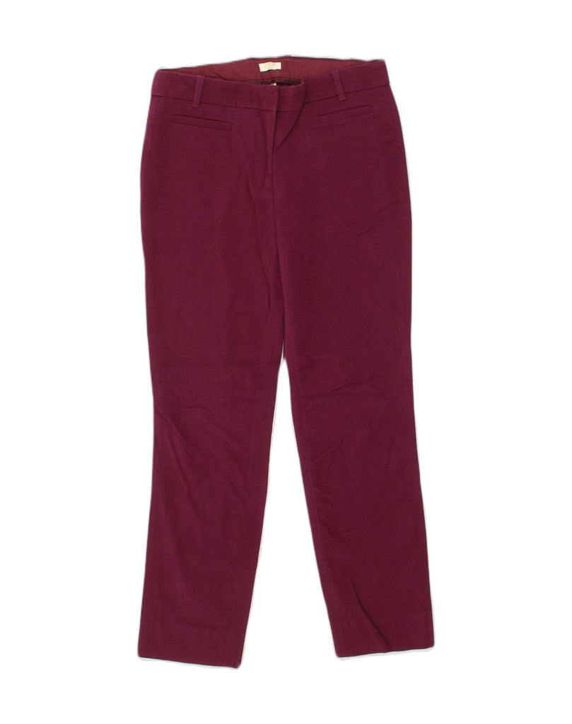 J. CREW Womens Stretch Slim Casual Trousers US 4 Small W28 L28 Burgundy | Vintage J. Crew | Thrift | Second-Hand J. Crew | Used Clothing | Messina Hembry 