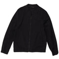 Zara Mens Bomber Jacket UK 38 Medium Navy Blue Wool