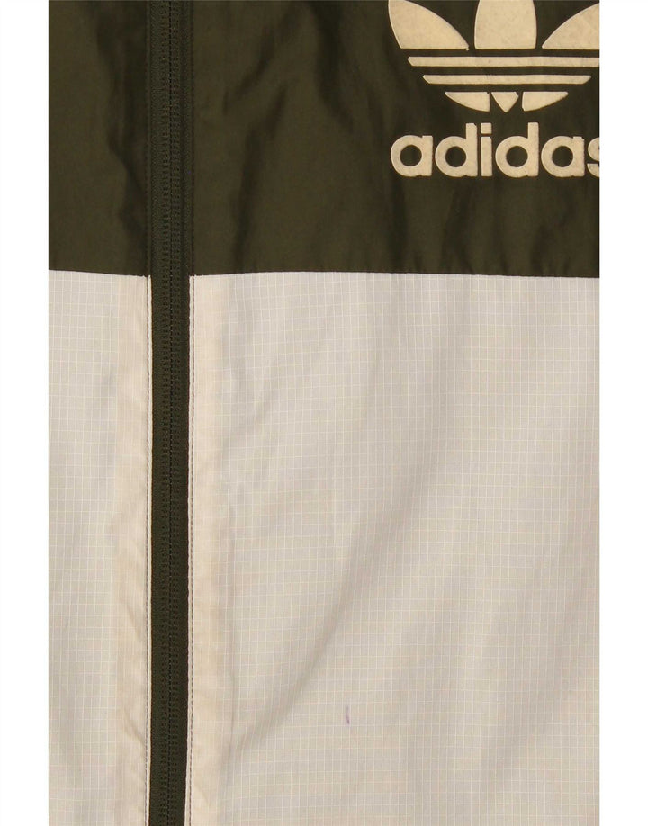 Adidas Mens Hooded Tracksuit Top Jacket Small Multicoloured Colourblock