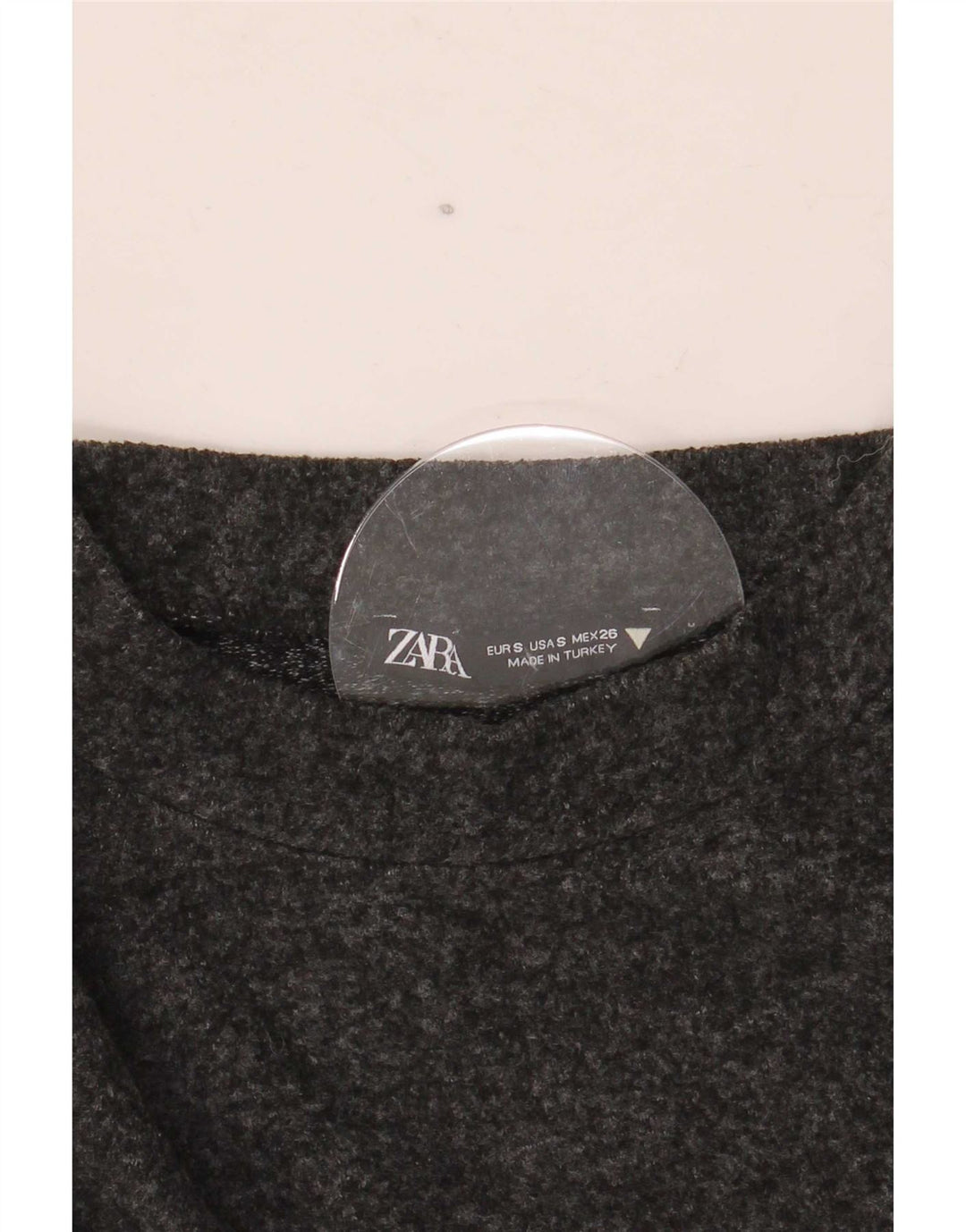 Zara Womens Top Long Sleeve UK 10 Small Grey